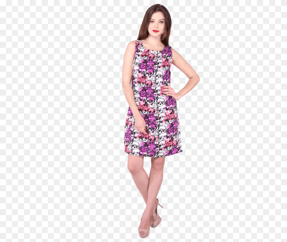 Purys Women Casual Printed Dress Photo Shoot, Adult, Person, Formal Wear, Woman Free Transparent Png