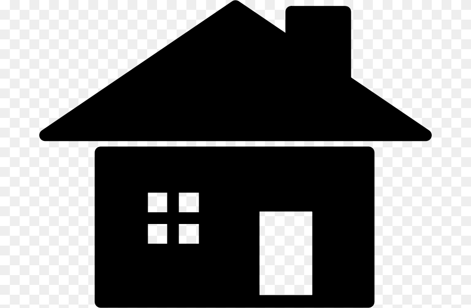 Purzen House Icon, Gray Free Transparent Png