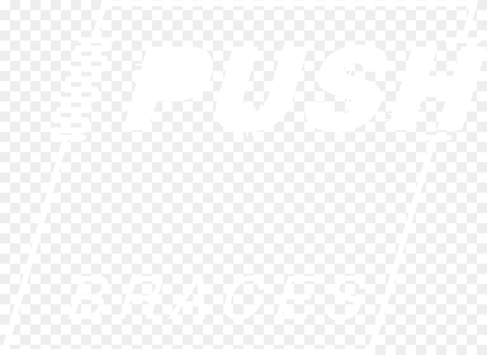 Push Braces Logo Black And White Poster, Cutlery, Fork, Text, Adapter Png