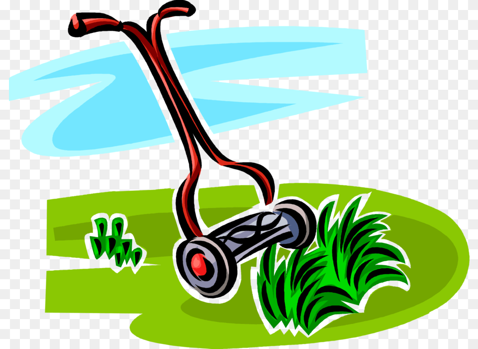 Push Lawn Mower Cuts Grass, Plant, Device, Machine, Wheel Free Transparent Png