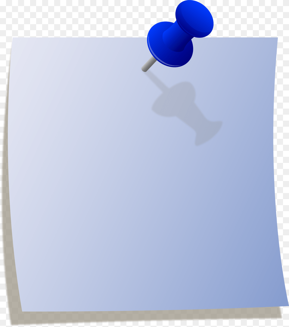 Push Pin Paper Blue Post It Note Clipart Png