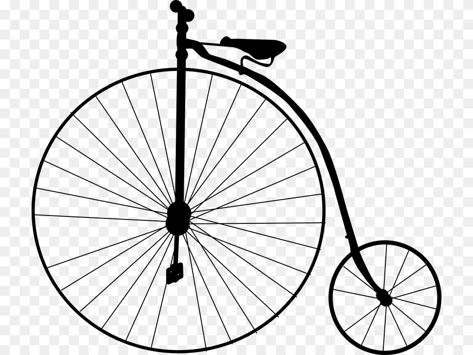 Pushbike Clipart Penny Farthing Bicycle Clip Art, Gray Png