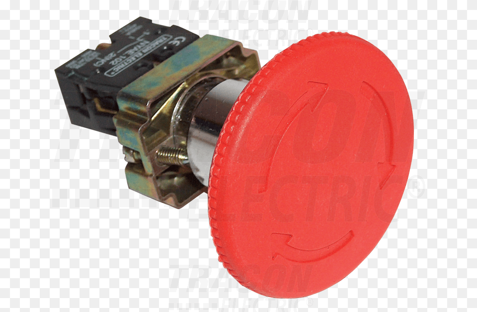 Pushbutton Mushroom Head Twist Release Red 1nc Kapcsol Gomb Piros, Electrical Device, Switch Free Png