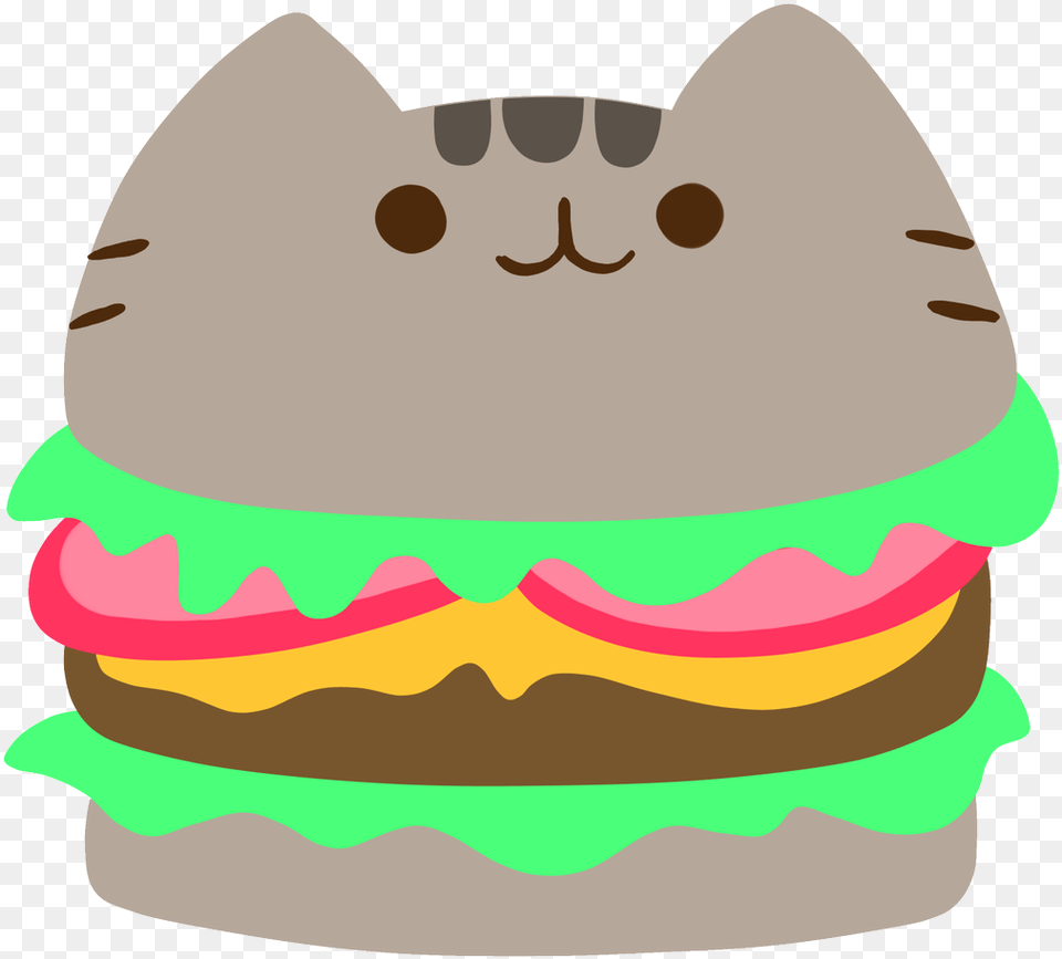 Pusheen Cat, Burger, Food, Birthday Cake, Cake Free Transparent Png