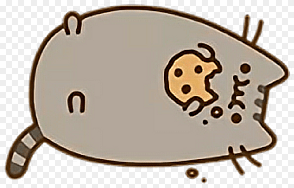 Pusheen Cat Eating Cookie Clipart Clothing, Hat, Plate, Bathing Free Png Download