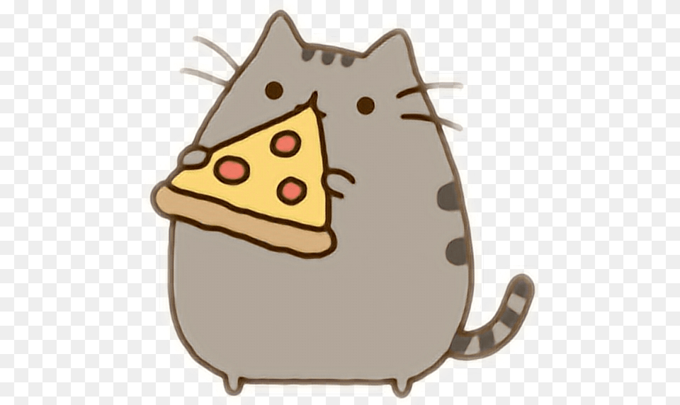 Pusheen Cat Pizza Kawaii Cute Kitty, Bag, Food, Sweets Free Png Download