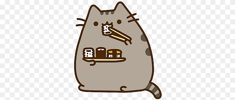 Pusheen Eating Sushi Gif, Bag, Ammunition, Grenade, Weapon Png