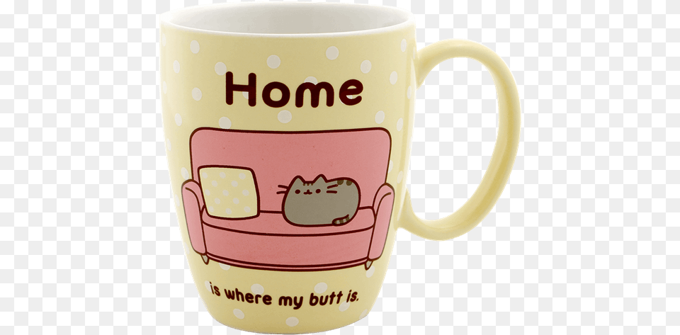Pusheen Home Mug, Cup, Beverage, Coffee, Coffee Cup Png Image