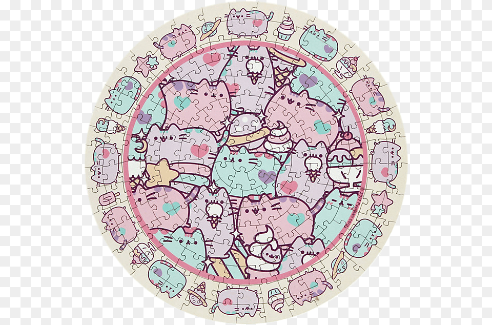 Pusheen Official Pusheen Pastel 200 Piece Jigsaw Puzzle, Game, Jigsaw Puzzle, Face, Head Free Png