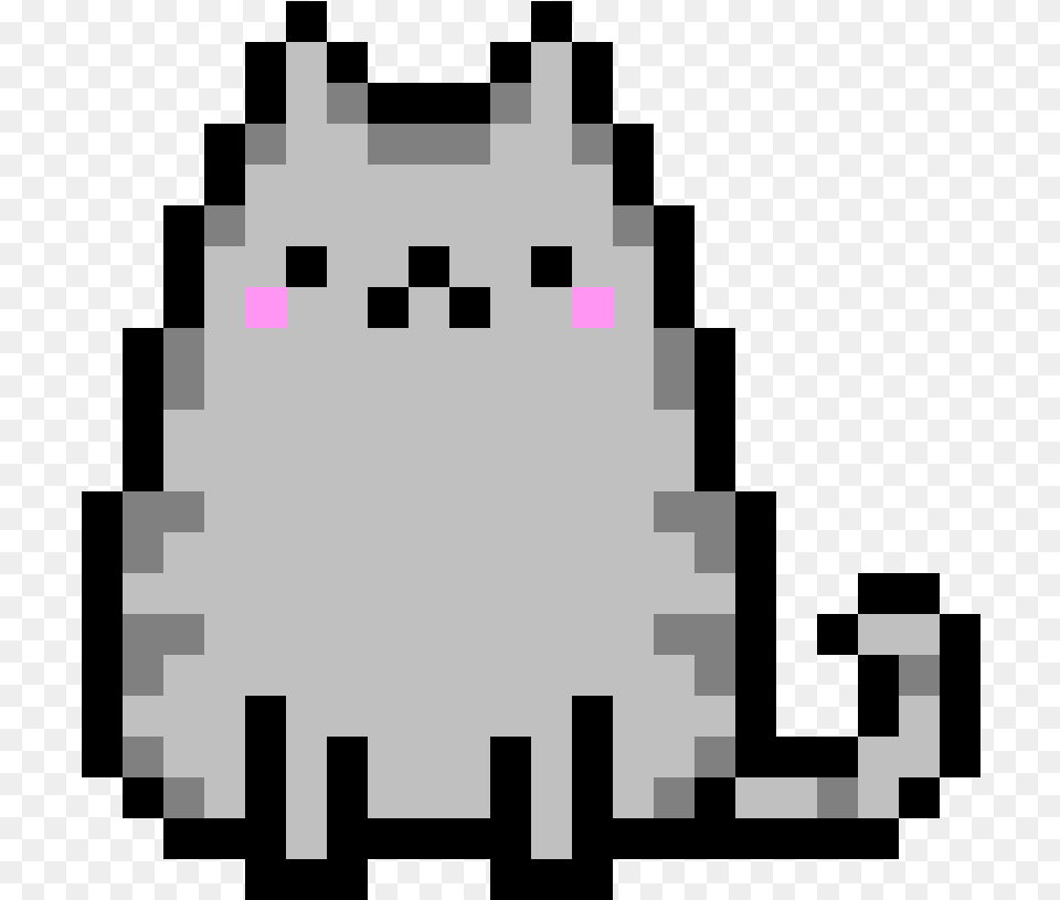 Pusheen Pixel Art Minecraft, Stencil Png