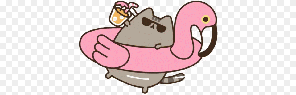 Pusheen Pool Swimming Pusheen At The Beach, Clothing, Hat, Smoke Pipe Png Image