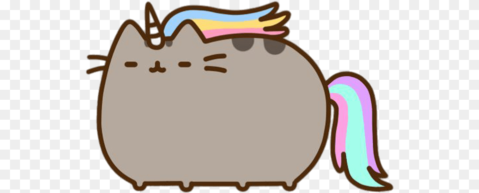 Pusheen Unicorn Transparent Pusheen On A Unicorn, Bag, Text Free Png