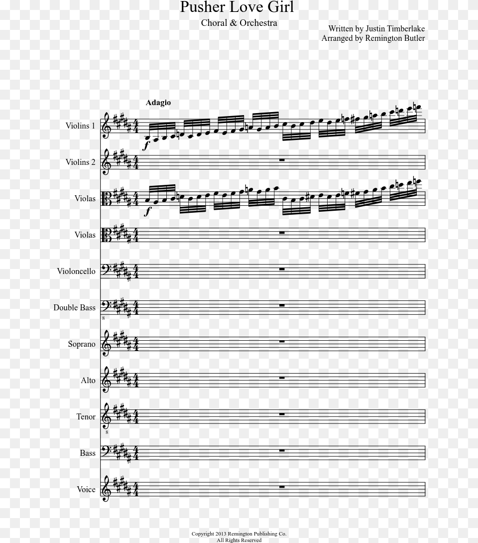 Pusher Love Girl Sheet Music Composed By Written By Old Friends Ylvis Noten, Gray Free Transparent Png