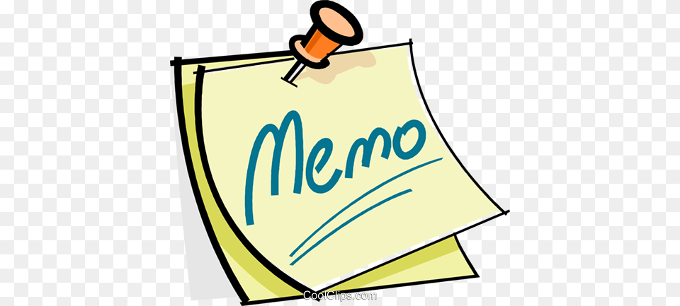 Pushpin Holding A Memo Royalty Vector Clip Art Illustration, Text Free Transparent Png