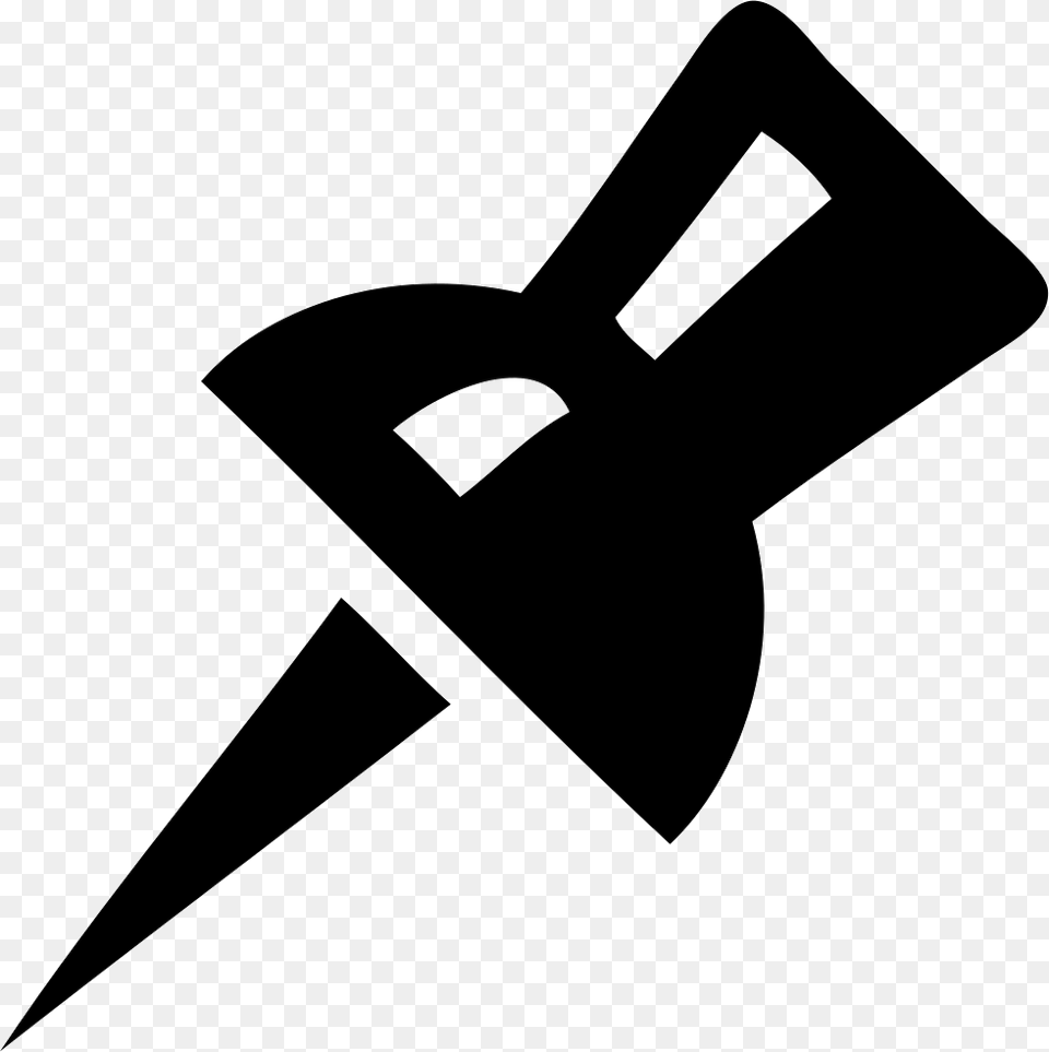Pushpin Pin Icon Black, Stencil, Blade, Dagger, Knife Png