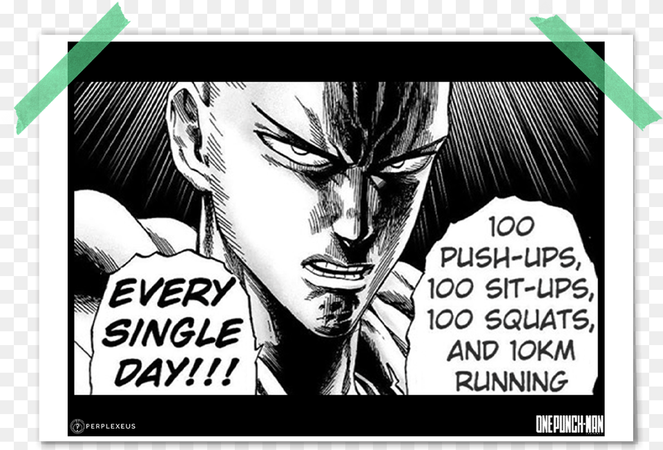 Pushups 100 Situps 100 Squats 10km Running Every, Publication, Book, Comics, Adult Free Png