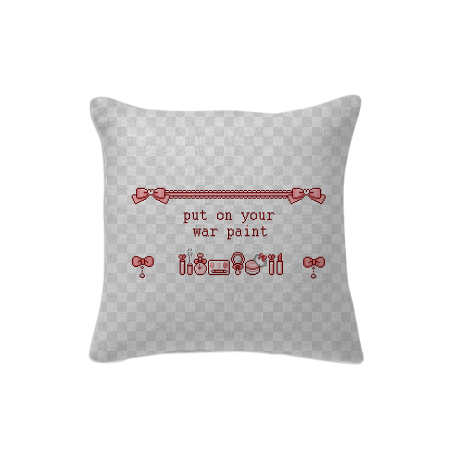 Put On Your Warpaint Cushion, Home Decor, Pillow Png Image