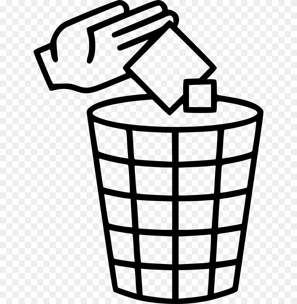 Put Paper In Dustbin Clipart Download Black And White Clipart Put, Ammunition, Grenade, Weapon Png Image