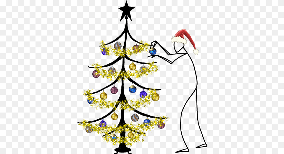 Put Tinsel On A Tree Drawing, Accessories, Festival, Christmas Decorations, Christmas Png