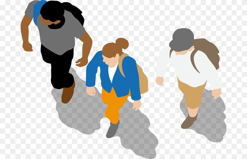 Put Your Best Foot Forward Cartoon People Walking, Baby, Person, Face, Head Free Png Download