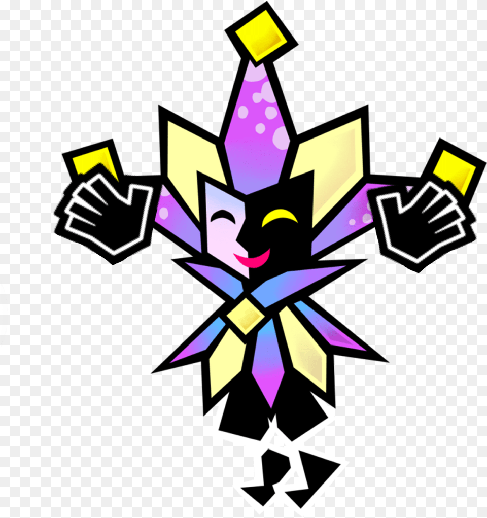 Put Your Hands In The Air Dimentio Super Paper Mario, Purple, Performer, Person Png Image