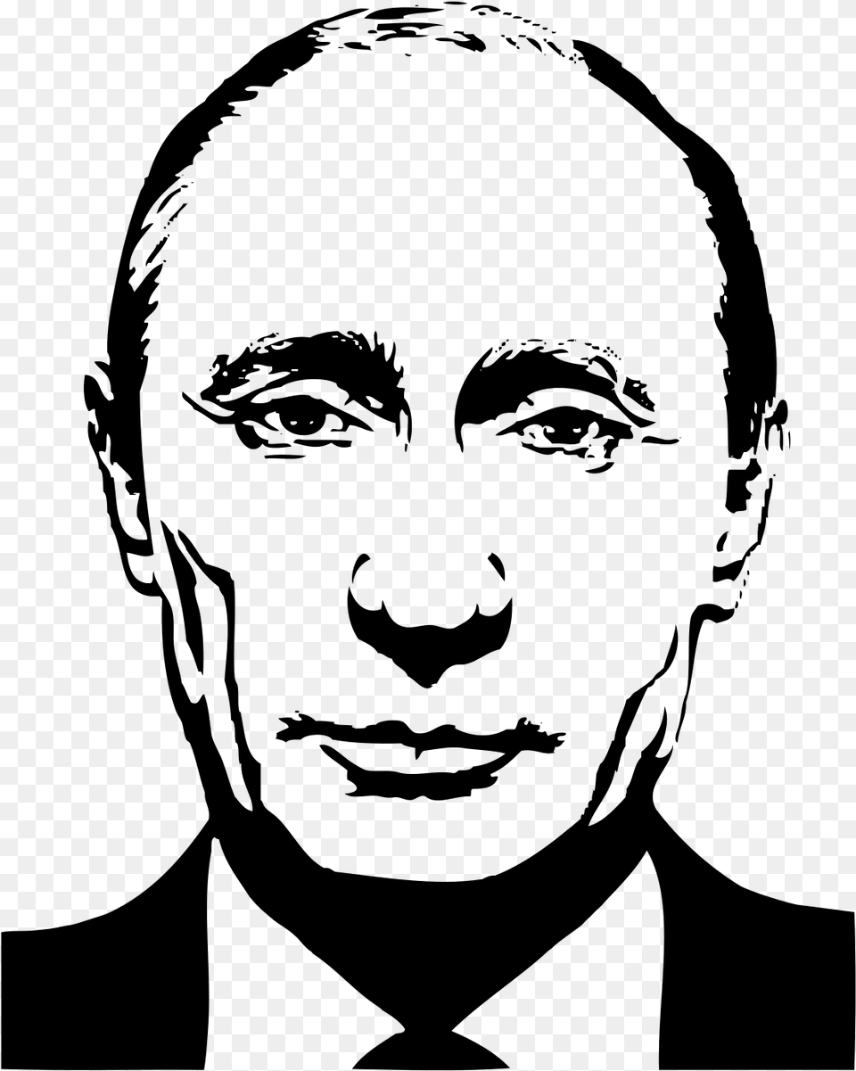 Putin Head Putin Black And White, Gray Free Png Download