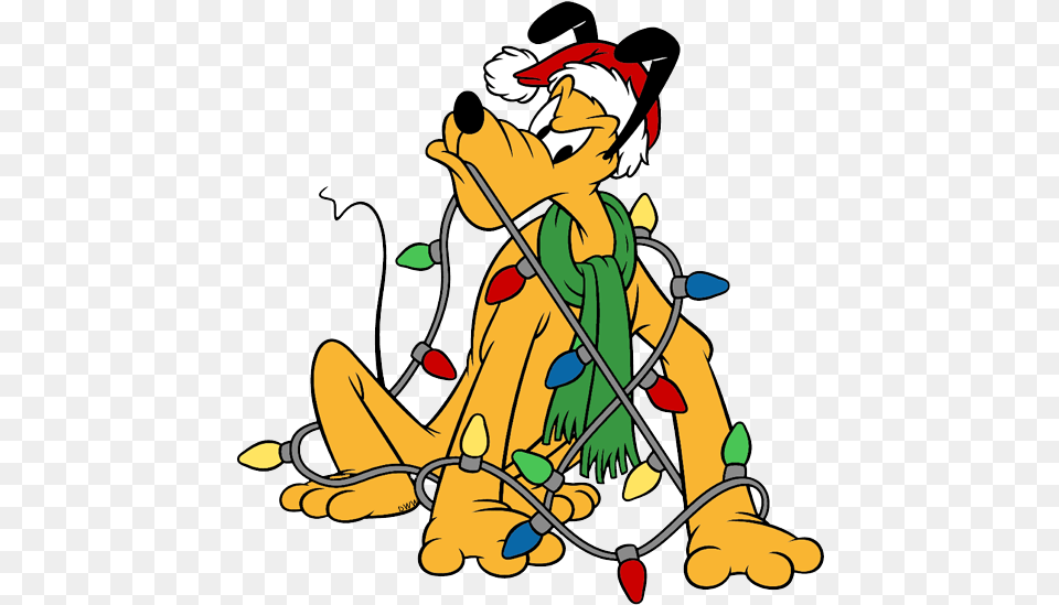 Puto Christmas Lights Disney Characters With Christmas Lights, Cartoon Png