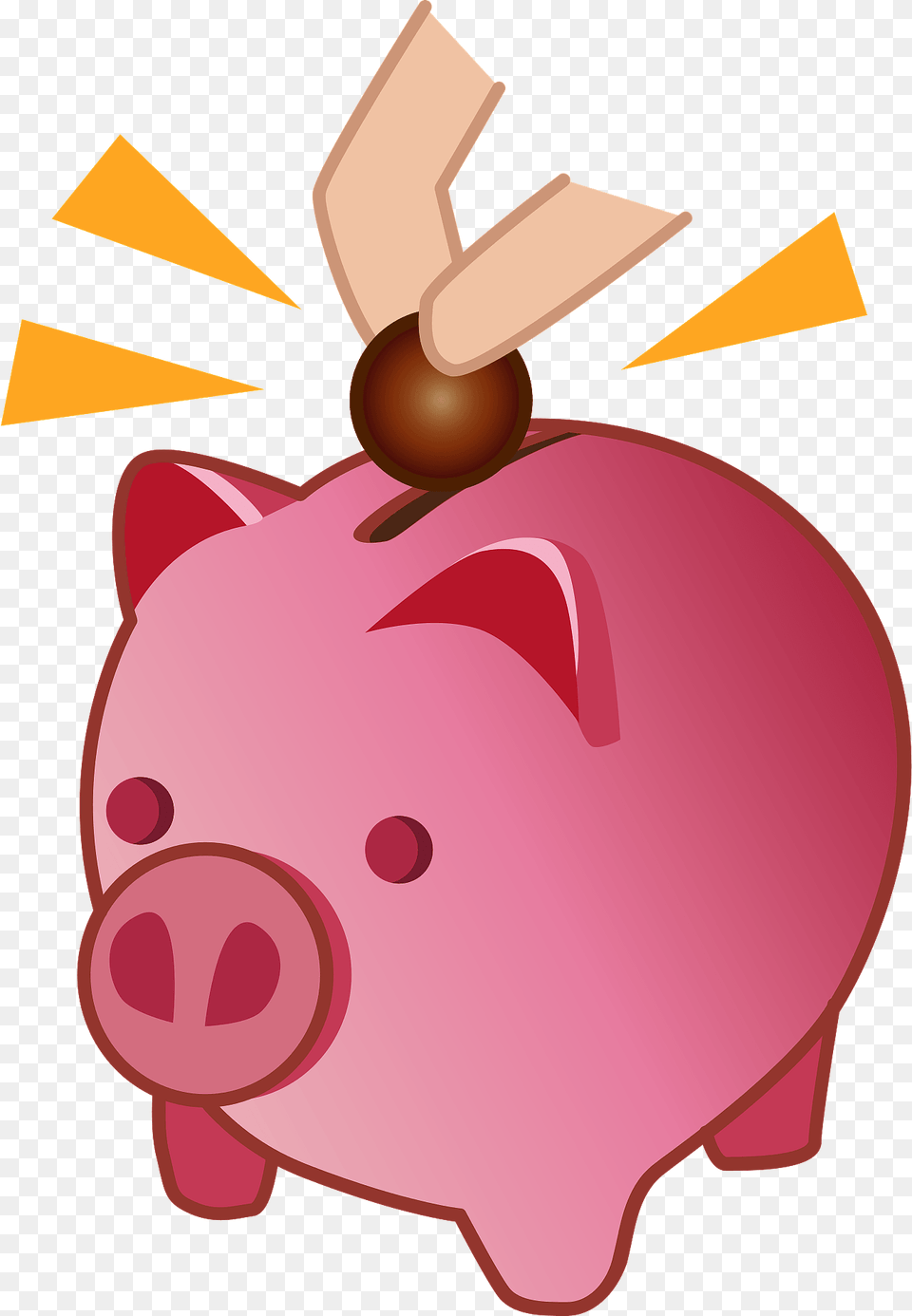 Putting A Coin Into The Piggy Bank Clipart, Piggy Bank, Nature, Outdoors, Snow Free Png Download