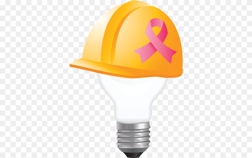 Putting Breast Cancer Out Of Work Training Materials Chemhat Incandescent Light Bulb, Clothing, Hardhat, Helmet, Person Png