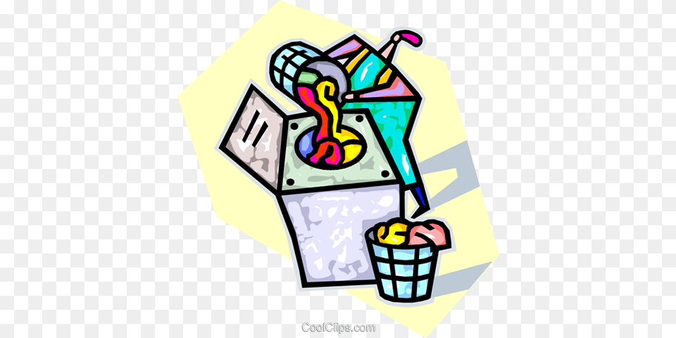 Putting Laundry In The Laundry Machine Royalty Free Vector Clip, Art Png