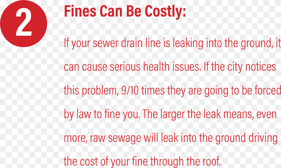 Putting Off Sewer Repair Can Cost You Reason Carmine, Text, Number, Symbol Png Image