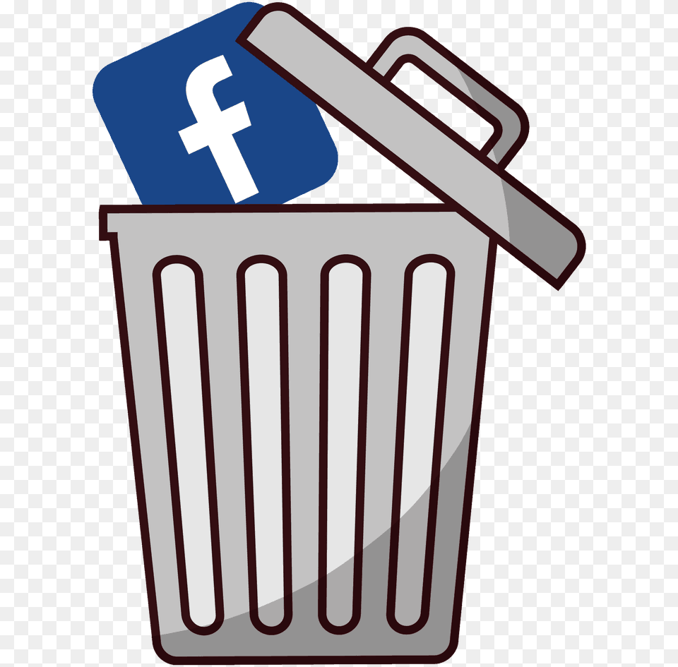 Putting The Facebook Icon In A Trash Can Facebook Trash Can, Tin, First Aid, Trash Can Free Png