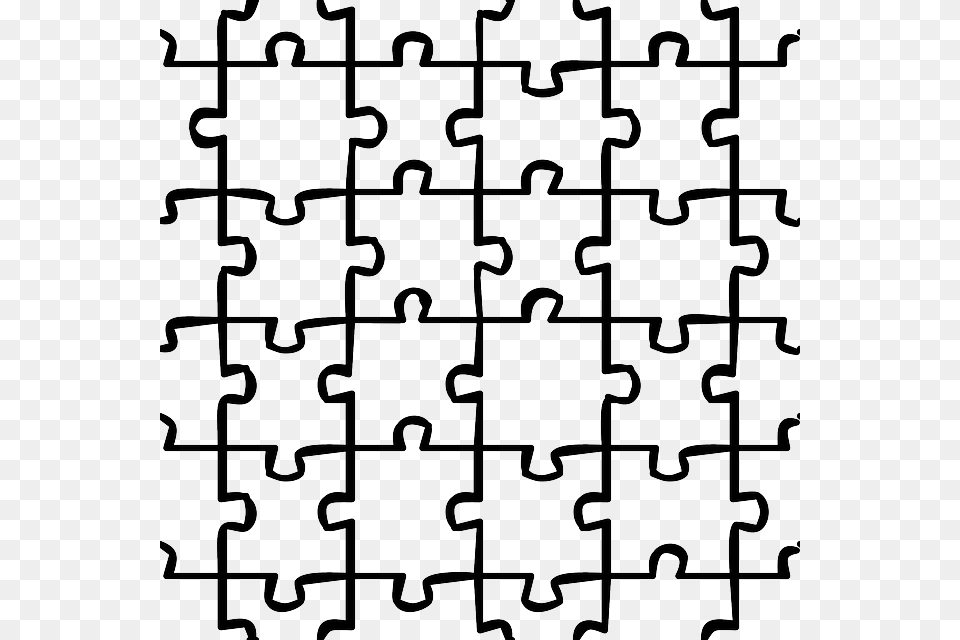 Puzzle Clipart Black And White, Pattern, Game, Jigsaw Puzzle Free Png Download