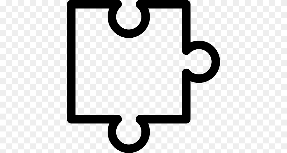 Puzzle Jigsaw Icon, Gray Free Png