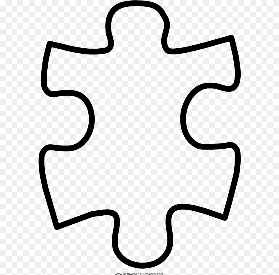 Puzzle Piece Coloring, Gray Free Png