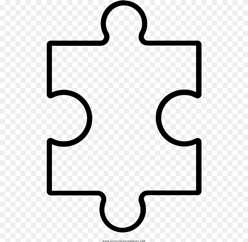 Puzzle Piece Coloring, Gray Free Png Download