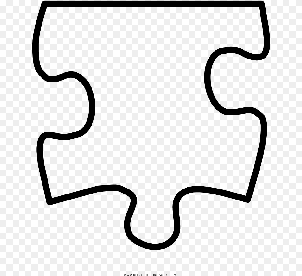 Puzzle Piece Coloring, Gray Free Transparent Png