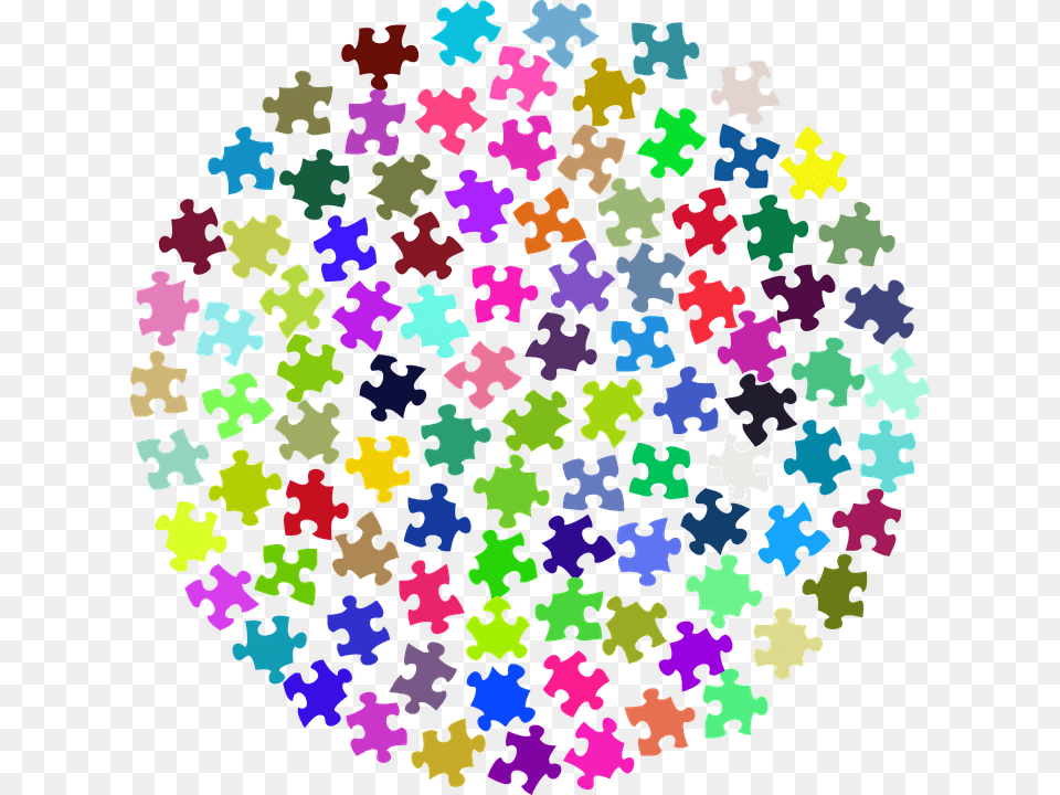 Puzzle Pieces Colorful Circle Puzzle Pieces Clip Art, Pattern, Face, Head, Person Free Png Download