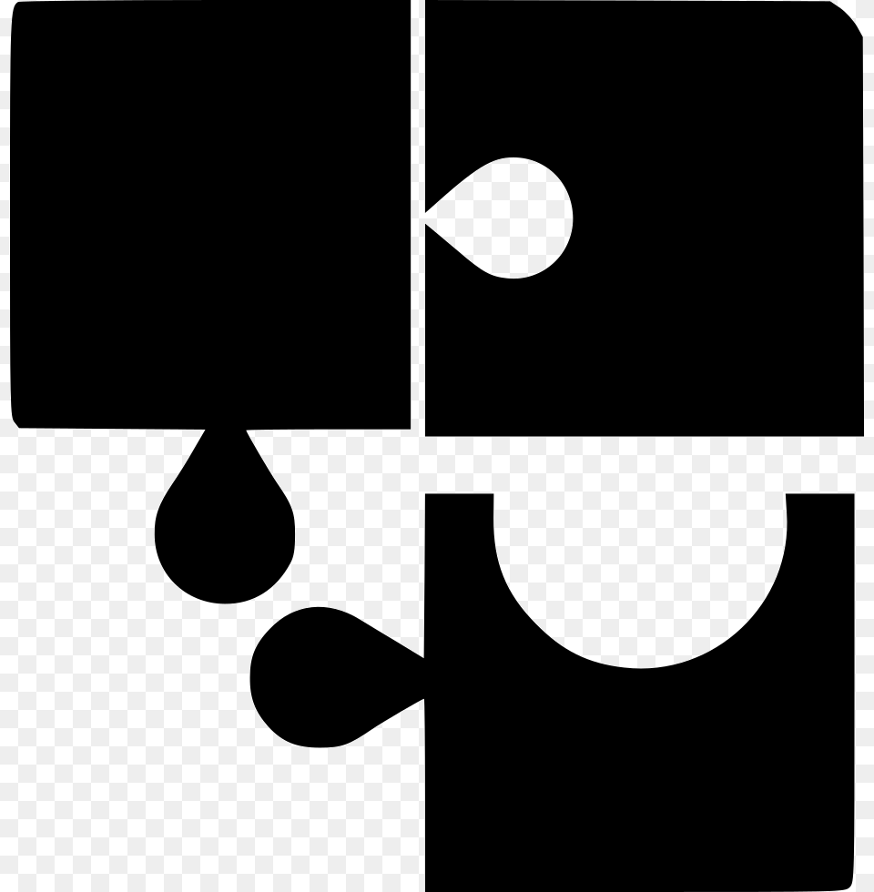 Puzzle Pieces Icon, Stencil Free Transparent Png