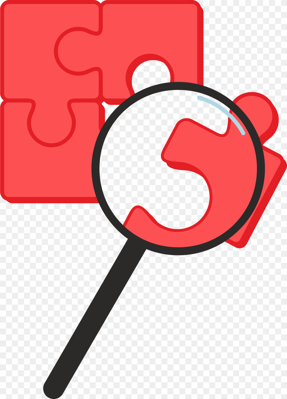 Puzzle Pieces With Big Image Magnifying Glass Puzzle Piece, Food, Sweets, Candy Free Png