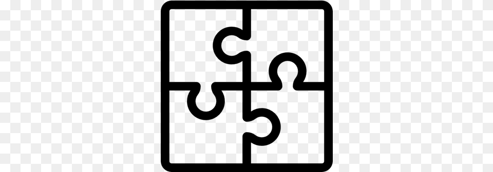 Puzzle Problem Solve Icon, Gray Png