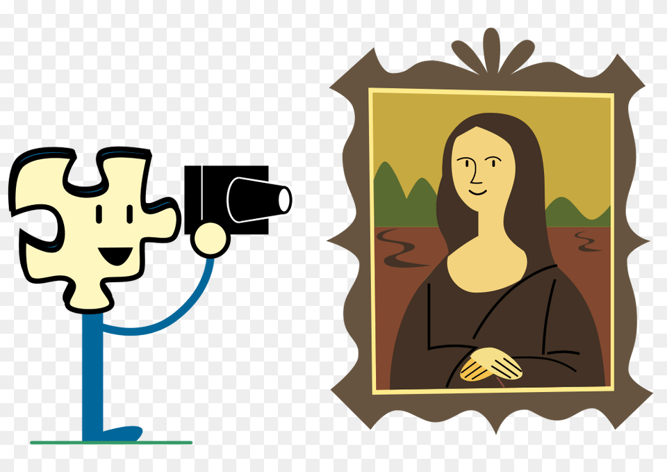 Puzzly Taking A Photo Of The Mona Lisa, Adult, Female, Person, Woman Png