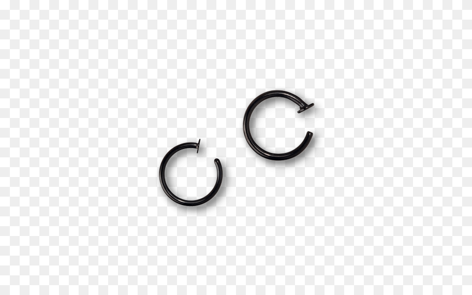 Pvd Black Steel Open Nose Ring, Accessories, Earring, Jewelry Free Png