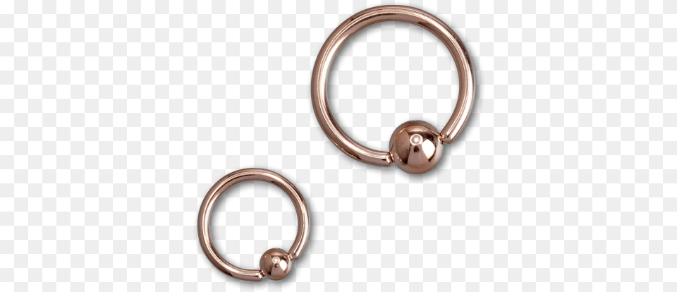 Pvd Rose Gold Steel Ball Closure Ring Body Jewelry, Accessories, Earring, Locket, Pendant Png Image