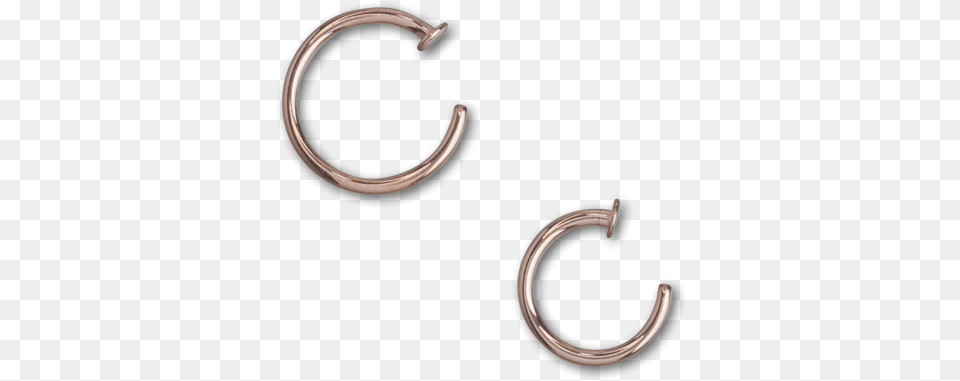 Pvd Rose Gold Steel Open Nose Ring Earrings, Cuff, Electronics, Hardware, Smoke Pipe Png Image