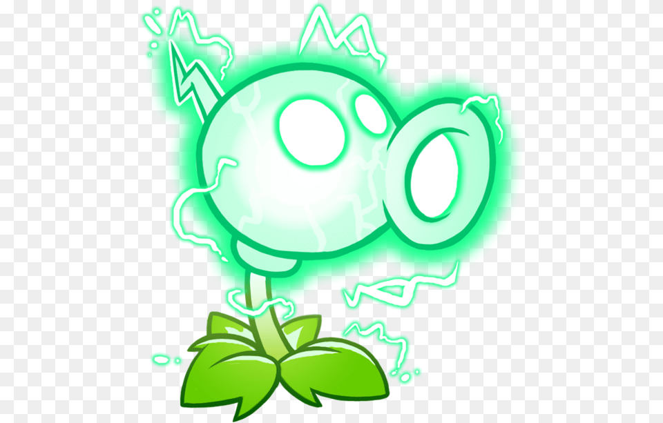 Pvz 2 Electric Peashooter, Green, Art, Graphics, Lighting Free Transparent Png