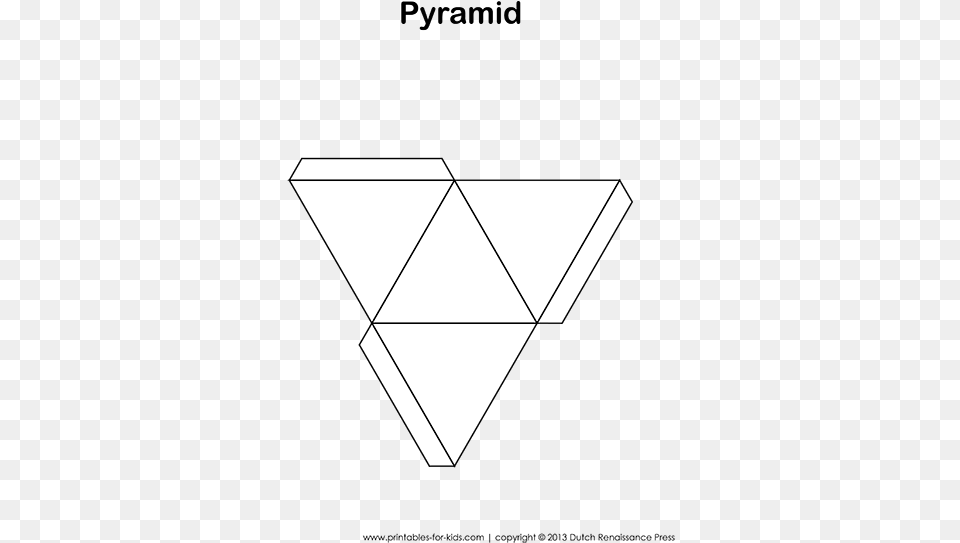 Pyramid 3d Paper Model, Triangle, Toy Free Transparent Png
