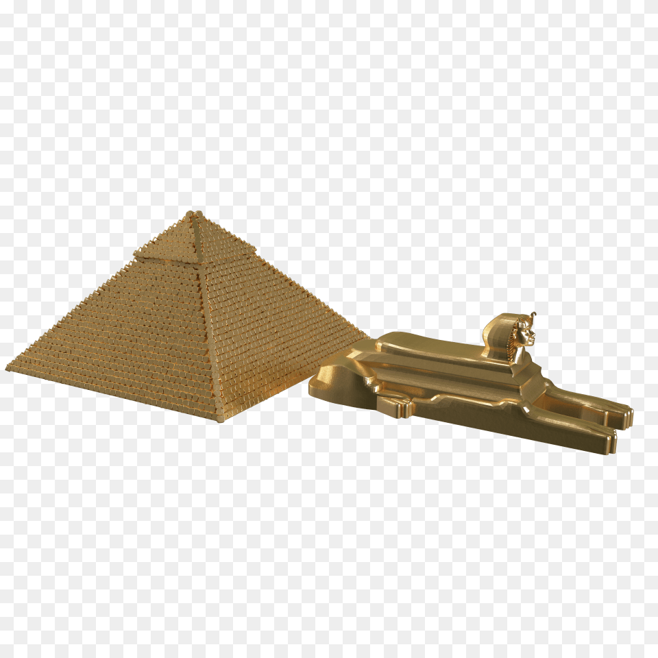 Pyramid And Sphinx Collectible, Bronze, Firearm, Weapon, Gun Png