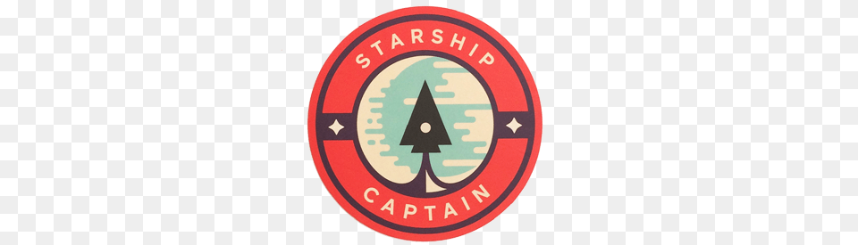 Pyramid Arcade Starship Captain Sticker, Logo, Road Sign, Sign, Symbol Free Transparent Png