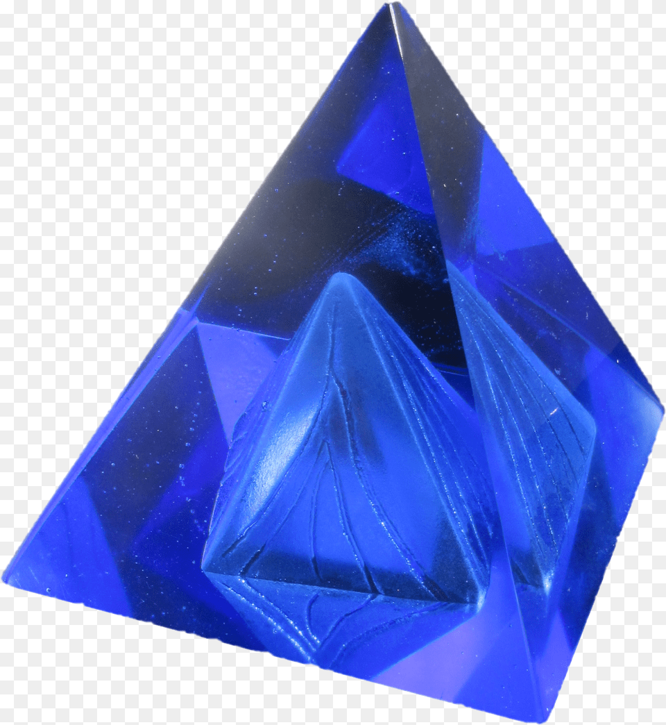 Pyramid Crystal Blue, Mineral, Accessories, Gemstone, Jewelry Free Png